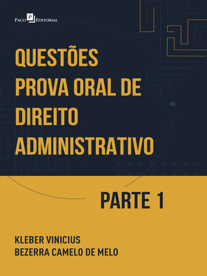 cover image of Questões prova oral de direito administrativo